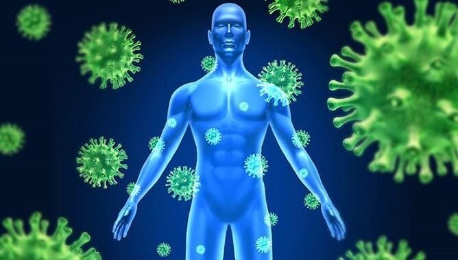 reduzéiert Immunitéit wéinst Parasiten